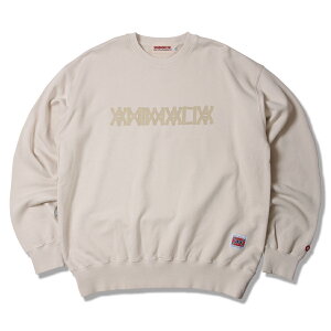 �y ANIMALIA / Pigment Dyeing Crew Sweat -LOGO / NATURAL �z �A�j�}���A �N���[�l�b�N �X�E�F�b�g �g���[�i�[ �s�O�����g �i�`������ �I�t�z���C�g
