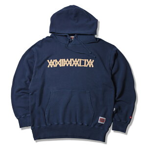 �y ANIMALIA / P/O Pigment Dyeing Hoodie - LOGO / NAVY �z �A�j�}���A �t�[�f�B �p�[�J�[ �X�E�F�b�g �v���I�[�o�[ �s�O�����g �l�C�r�[ ��