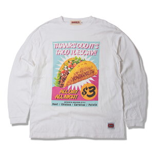 �y ANIMALIA / 5.6oz. L/S Tee -TACO TUESDAY / WHITE �z �A�j�}���A T�V���c ����T ���� �z���C�g ��