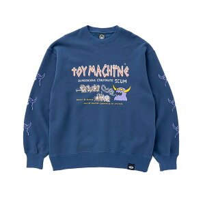 �y TOY MACHINE / CHRACTERS SWEAT CREW NECK / L . NAVY �z �g�C�}�V�[�� �X�E�F�b�g �g���[�i�[ �N���[�l�b�N ���C�g �l�C�r�[ �� �X�P�{�[ �X�P�[�g�{�[�h