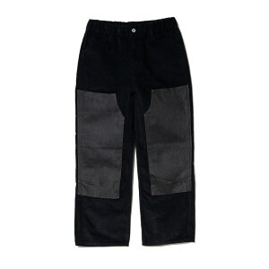 �y go slow caravan / CORDUROY DOUBLE KNEE WORK PANTS / BLACK �z�S�[�X���[�L�����o�� ���[�N �p���c �_�u���j�[ �R�[�f�����C �u���b�N �� �A�E�g�h�A