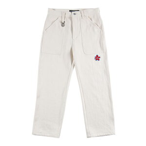 �y ROLLING CRADLE / FLOWER DYED DENIM PAINTER PANTS / WHITE �z ���[�����O�N���C�h���@�����N���@�p���c�@�f�j���@�y�C���^�[�p���c�@�J�c���M�f�j���@�z���C�g�@���@��������