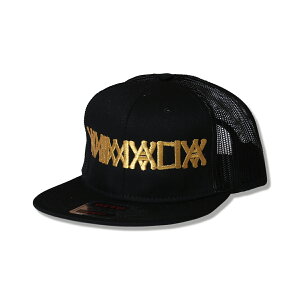 �y ANIMALIA / SIX PANELS MESH CAP-LOGO- / BLACK × GOLD �z �A�j�}���A ���b�V�� �L���b�v �t���b�g �X�i�b�v�o�b�N 6�p�l�� �u���b�N ���S�[���h �� ��������