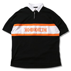 �y ANIMALIA / BIG SILHOUETTE S/S RUGBY SHIRTS / BLACK × WHITE �z�A�j�}���A ���O�r�[�V���c ���K�[�V���c ���� �r�b�O�V���G�b�g �u���b�N ���������K�[�V���c �����Y ���St�V���c �u�����h �X�g���[�g�u