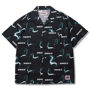 �y ANIMALIA / SWAGGER S/S SHIRTS / BLACK × SKUNK �z �A�j�}���A �X�J���N �V���c�@�����V���c �J�݃V���c ���� �u���b�N �� ��������