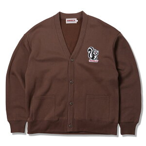 �y ANIMALIA / SWEAT CARDIGAN - CARTOON KSKUN - / BROWN �z �A�j�}���A�@�J�[�f�B�K���@�X�E�F�b�g�@�u���E���@���F�@��������