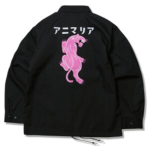�y ANIMALIA / COACH JACKET - Panther -/ BLACK �z �A�j�}���A�@�R�[�`�W���P�b�g �W���P�b�g �u���b�N�@���@��������
