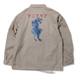 �y ANIMALIA / COACH JACKET - Panther -/ BEIGE �z �A�j�}���A�@�R�[�`�W���P�b�g �W���P�b�g �x�[�W���@��������