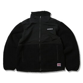 【 ANIMALIA / SHEEP BOA FLEECE JACKET / BLACK 】 アニマリア ボアジャケット メンズ ブラック 黒 送料無料 ボアジャケットメンズ ブランド メンズブルゾン 秋冬 ボアアウター メンズアウター ボア 切り替え フリースジャケットメンズ ストリート