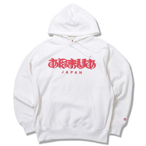 �y ANIMALIA / HEAVY HOODIE - JP Script - / WHITE �z �A�j�}���A�@�p�[�J�[ �t�[�f�B �X�E�F�b�g�@�w�r�[�I���X�@�z���C�g�@���@��������