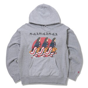�y ANIMALIA / HOODIE - Geisha - / GRAY �z �A�j�}���A�@�p�[�J�[�@�X�E�F�b�g �t�[�f�B�@�O���[ ��������