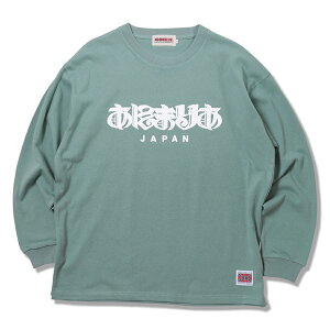 �y ANIMALIA / HEAVY L/S Tee - JP Script - / SMOKY GREEN �z �A�j�}���A�@T�V���c�@����T�@�w�r�[�I���X�@�X���[�L�[�O���[���@�O���[���@�΁@�����݃J���[�@��������