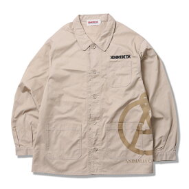 【 ANIMALIA / SWAGGER Coveralls / BEIGE 】　アニマリア　カバーオール　ジャケット　シャツジャケット　ベージュ　送料無料