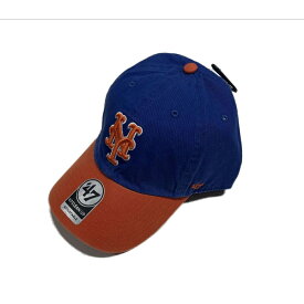 【 '47 CLEAN UP Mets / ROYAL × ORANGE 】 フォーティーセブン キャップ MLB メッツ 青 ロイヤルブルー 2トーン