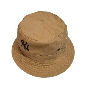 【 '47 Bucket Hat Yankees / CAMEL 】 フォーティーセブン ハット バケットハット バケハ MLB ヤンキース キャメル