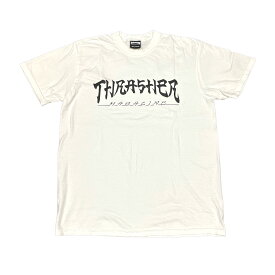 【 THRASHER / SANSKRIT Style GARMENT DYED S/S TEE / WHITE 】 スラッシャー 半袖Tシャツ ホワイト 白 スケートボード