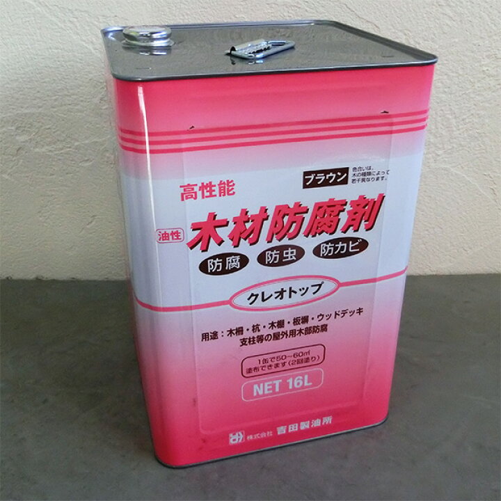 楽天市場】クレオトップ ブラウン色 16L(約85〜95平米/2回塗り) クレオ 