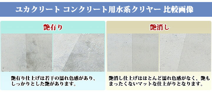 楽天市場】ユカクリート コンクリート用水系クリヤー1液型 艶消し 4kg 