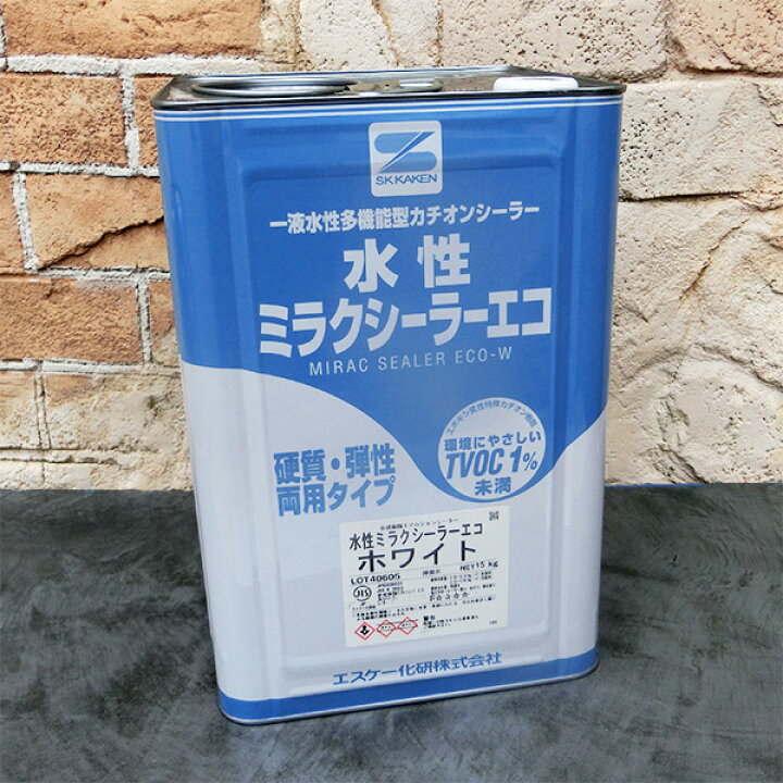 楽天市場】水性ミラクシーラーエコ 白 15kg エスケー化研/下塗材 