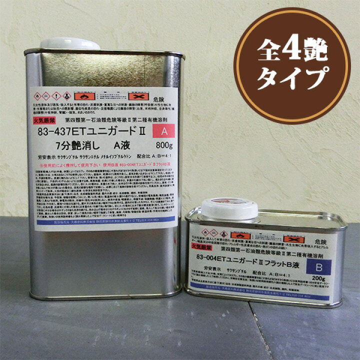 楽天市場】ETユニガード2フラットクリアー（上塗り塗料） 各容量(1kg 