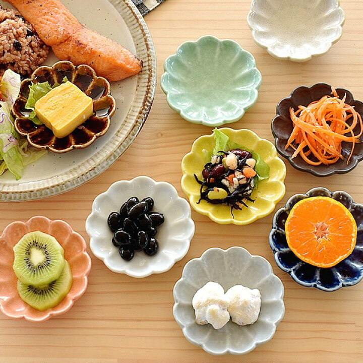 楽天市場】＊菊形小皿 9色展開【豆皿 小皿 美濃焼 和食器 おしゃれ  