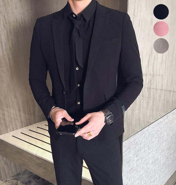 楽天市場】【送料無料】韓国風 フォーマルスーツ メンズスーツ 紳士服