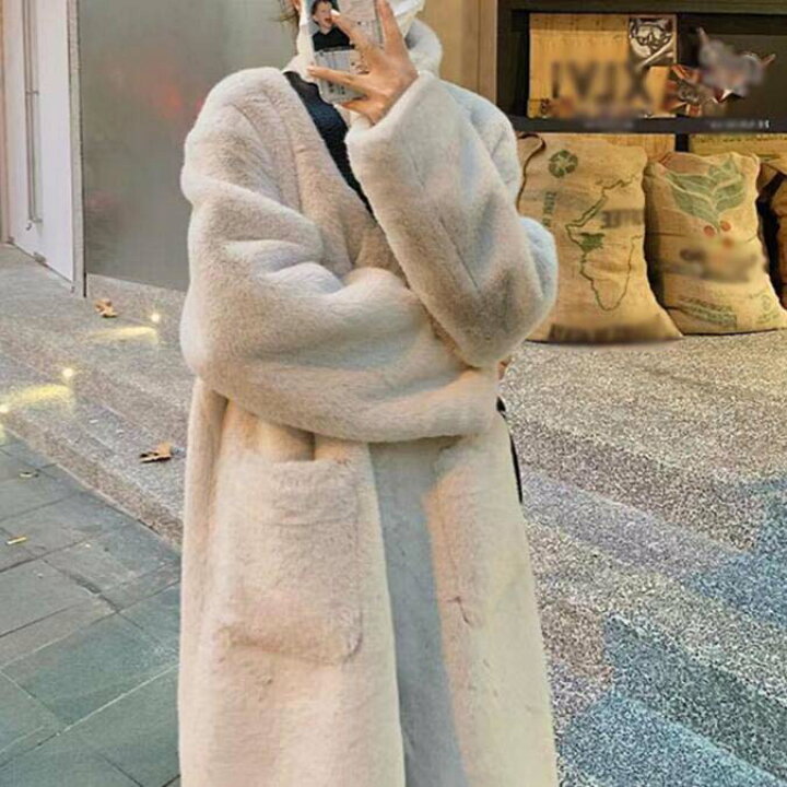 楽天市場】【送料無料】ファーコート ロングコート フェイクファー 