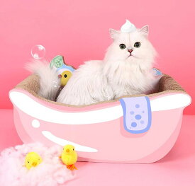【 送料無料】キャットダンボールハウス 猫用爪とぎ ペットハウス 猫ハウス 爪とぎ兼ベッド 研削爪 猫ペット 爪研ぎハウス ダンボール ネコハウス軽量 屋内 組み立て式 高密度段ボール ストレス解消 通気 多頭飼い 猫小屋 猫バス段ボール 猫スクラッチボド 通気