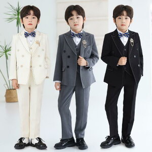 【送料無料】子供スーツ 男の子スーツ 5点/6点セット フォーマルスーツ 入学式 入園スーツ 男児 子ども用スーツ ブレザー カジュアル キッズスーツ タキシード スーツ キッズ 卒業式スーツ
