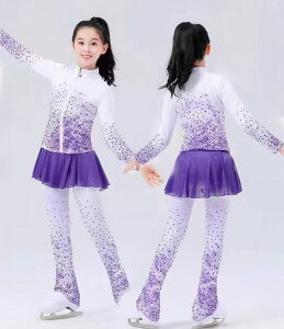 【送料無料】フィギュアスケート衣装 スケートウエア アイスフィギュアスケート キッズ アイススケート 上着 ズボン 2点セット アイスダンス スケート 練習着 女の子 大人 トレーニング ス