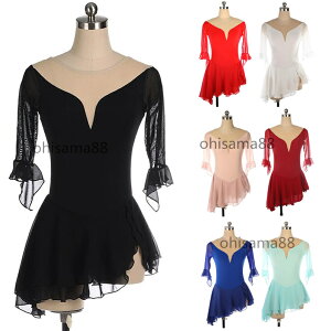 【送料無料】スケート衣装 練習着 演出用 舞台 アイスダンス スタンダード ドレス 子供 大人 フィギュアスケート衣装 試験 アイスダンス レッスン用 イベント 専用レオタード 競技着 アイス