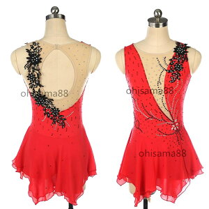 【送料無料】フィギュアスケート衣装 専用レオタード 試験 演出用 ワンピース アイススケートウェア レッスン用 スケートドレス 練習着 可愛い スケート衣装 ドレス 袖なし 競技着 スタン