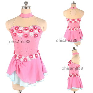 【送料無料】アイススケートウェア ドレス 可愛い フィギュアスケート衣装 子供 大人 競技着 キラキラ アイスダンス 専用レオタード 試験 アイスダンス レッスン用 イベント スタンダード