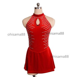 【送料無料】フィギュアスケート衣装 スタンダード 子供 大人 ドレス 袖なし スケート衣装 女の子 スケートドレス 演出用 舞台 レッスン用 アイススケートウェア 専用レオタード 試験 アイ