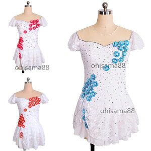 【送料無料】スケートドレス 専用レオタード 試験 アイススケートドレス 練習着 可愛い フィギュアスケート衣装 アイス衣装 ドレス 短袖 アイスダンス キラキラ 競技着 スタンダード 子供