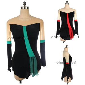 【送料無料】アイススケートドレス 長袖 アイスダンス 競技着 スタンダード 子供 大人 専用レオタード 試験 アイス衣装 練習着 可愛い フィギュアスケート衣装 スケート衣装 女の子 スケー