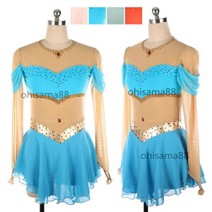 【送料無料】スケートドレス 子供 大人 試験 練習着 スタンダード スケート衣装 女の子 演出用 舞台 フィギュアスケート衣装 可愛い レッスン用 アイススケートウェア アイススケートドレ