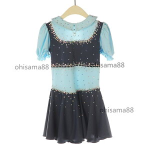 【送料無料】スケートドレス 競技着 アイスダンス アイス衣装 短袖 ドレス 専用レオタード 試験 可愛い フィギュアスケート衣装 アイススケートウェア スケート衣装 女の子 練習着 レッス