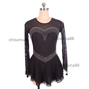 【送料無料】フィギュアスケート衣装 キラキラ 競技着 スタンダード アイス衣装 子供 大人 アイススケートドレス 練習着 スケートドレス 専用レオタード 試験 長袖 アイスダンス ドレス 可