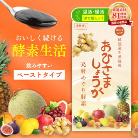 おひさましょうが 発酵めぐり酵素 ペーストタイプ 約1ヶ月分 | 酵素ペースト 酵素 発酵食品 生姜 しょうが 乳酸菌 健康食品 漢方 腸活 代謝 ダイエット 妊活 冷え性 サプリ ジンジャー