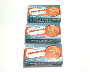 ゾーリンゲン メルクール替刃10枚入3個 メルクール両刃ホルダー用の替刃です