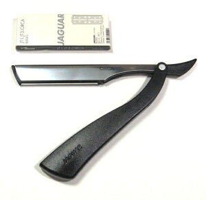 ゾーリンゲン(独)ジャガー フェイスカミソリ プロ 替刃10枚付(20枚相当)刃渡り62mmプラチナステンレス【送料無料】