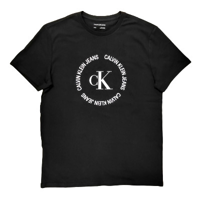 カルバンクライン ジーンズ クルーネック Tシャツ 40GM871 CALVIN KLEIN JEANS メンズ BLACK CK ロゴ モノグラム