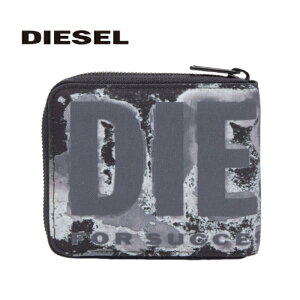 ディーゼル メンズ 2つ折り財布 X09528 P6338 DIESEL メンズ ラウンドジップ ブラック