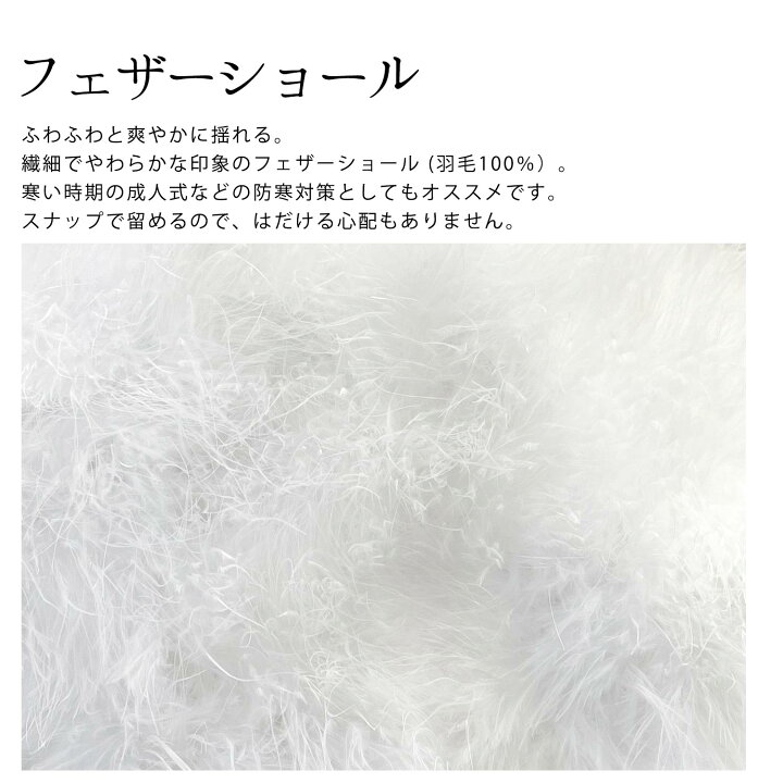 楽天市場】成人式 ショール 振袖 ファー フェザーショール マラボー
