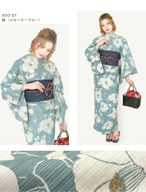 【15日24h限定！全品P10倍】Sサイズ 浴衣 レディース浴衣 兵児帯 下駄 選べる浴衣 単品 2点セット 3点セット x14 x50 | 簡単着付け 花火大会 花火 レディース 女性 綿 綿浴衣 ゆかた 帯浴衣セット セ