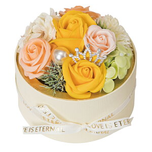 ソープフラワー シャボンフラワー レッド イエロー ボックス 造花 花束 玄関 おしゃれ 枯れない ギフト プレゼント ローズ 石鹸 香り 結婚 卒業 ウェディング 記念日 お祝い お母さん フラワ