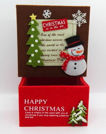 【スーパーDEAL10%P還元 11/12 9:59まで】フェルトクリスマスBOX スノーマン クリスマス おしゃれ かわいい 北欧 フェルト 温かい 卓上 テーブル 飾り 装飾 置物 小物 小物入れ お菓子入れ 雑貨 サンタクロース 雪だるま インテリア デコレーション