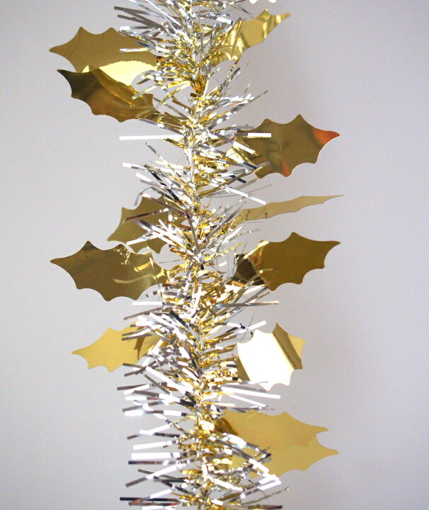 楽天市場 クリスマスパーティーモール180cm柊柄ゴールド シルバー３本セット クリスマス パーティー オーナメント クリスマスツリー 雑貨 飾り付け 飾り 装飾 演出 室内 壁掛け 壁飾り 天井飾り パーティー モール イベント デコレーション インテリア ハロウィン