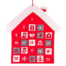 【A4】フェルトクリスマスアドベントカレンダー クリスマス おしゃれ かわいい 北欧 ファブリック 温かい 卓上 テーブル 飾り 装飾 壁掛け 壁 小物 雑貨 アドベント カウントダウン インテリア デコレーション パーティー 癒し系 クリスマス 子供